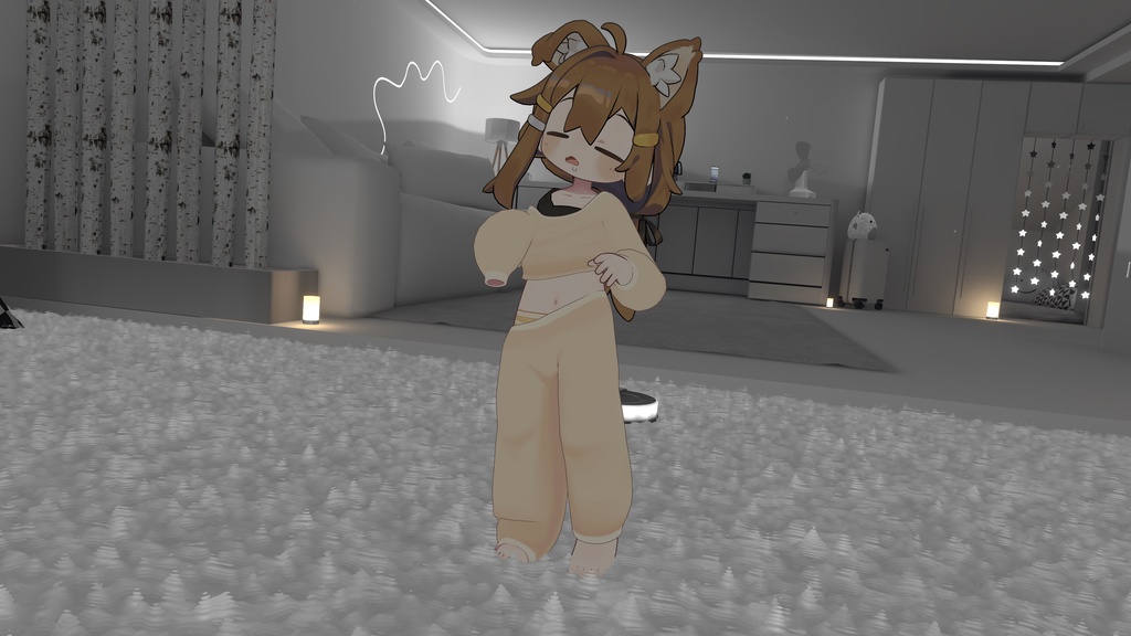 【VRChat想定】だらだら寝間着