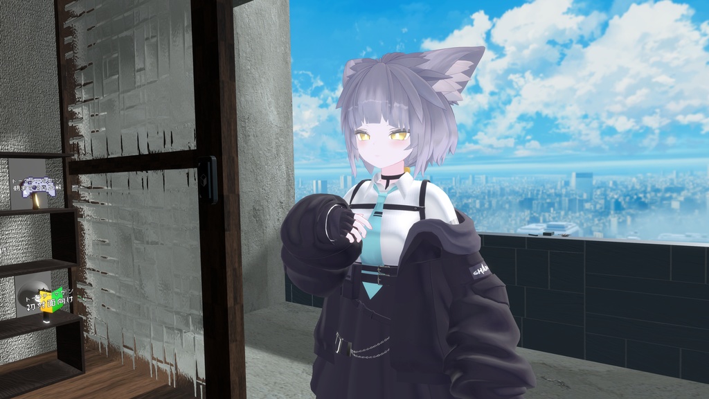 【VRChat】ケモミミ付きショート【3Dモデル】