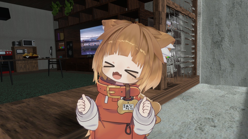 【VRChat】ケモミミ付きショート【3Dモデル】