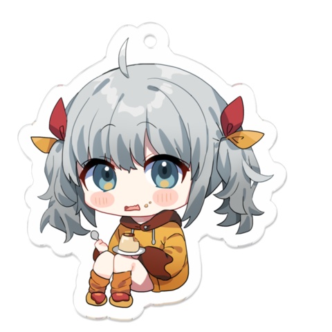 つまみぐいプリン【アクリルキーホルダー】