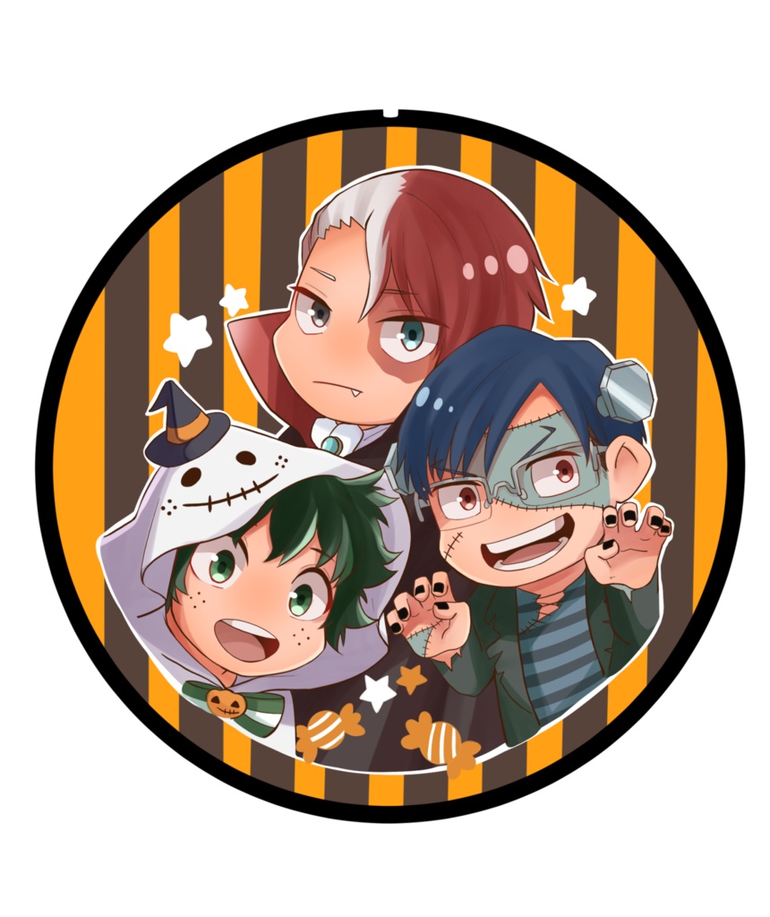 路地裏組ハロウィン缶ミラー