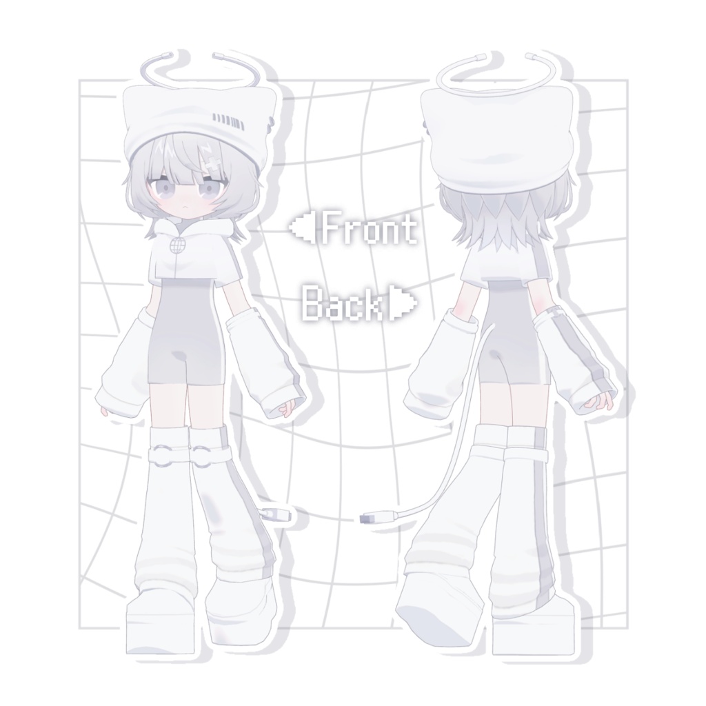 12/6~販売【VRChat】オリジナル3Dモデル「コードたん -Codetan-」