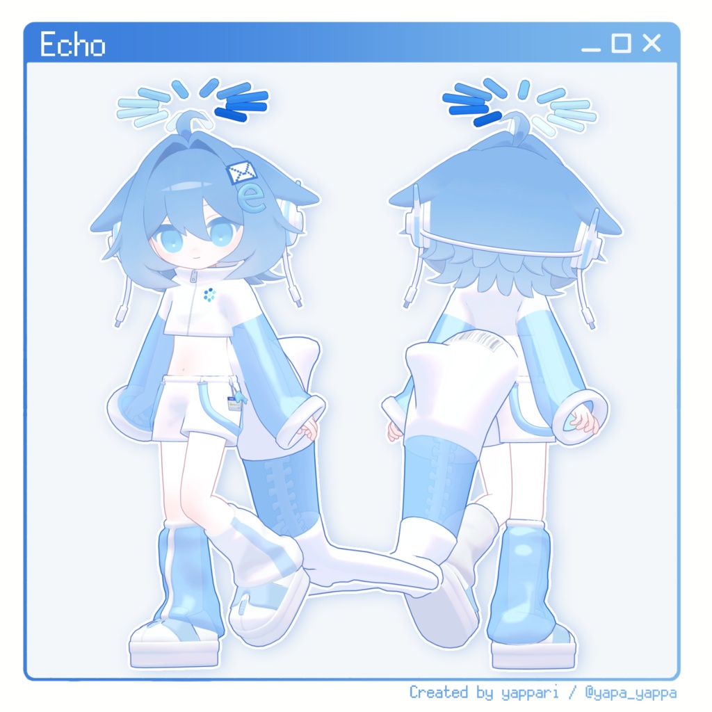 5/27〜販売【VRChat】オリジナル3Dモデル「エコー -Echo-」