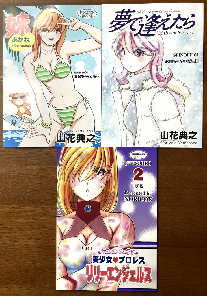 新作同人誌3冊セット「妹~あかね」「夢で逢えたら」「美少女プロレス♡リリーエンジェルス」A5サイズ