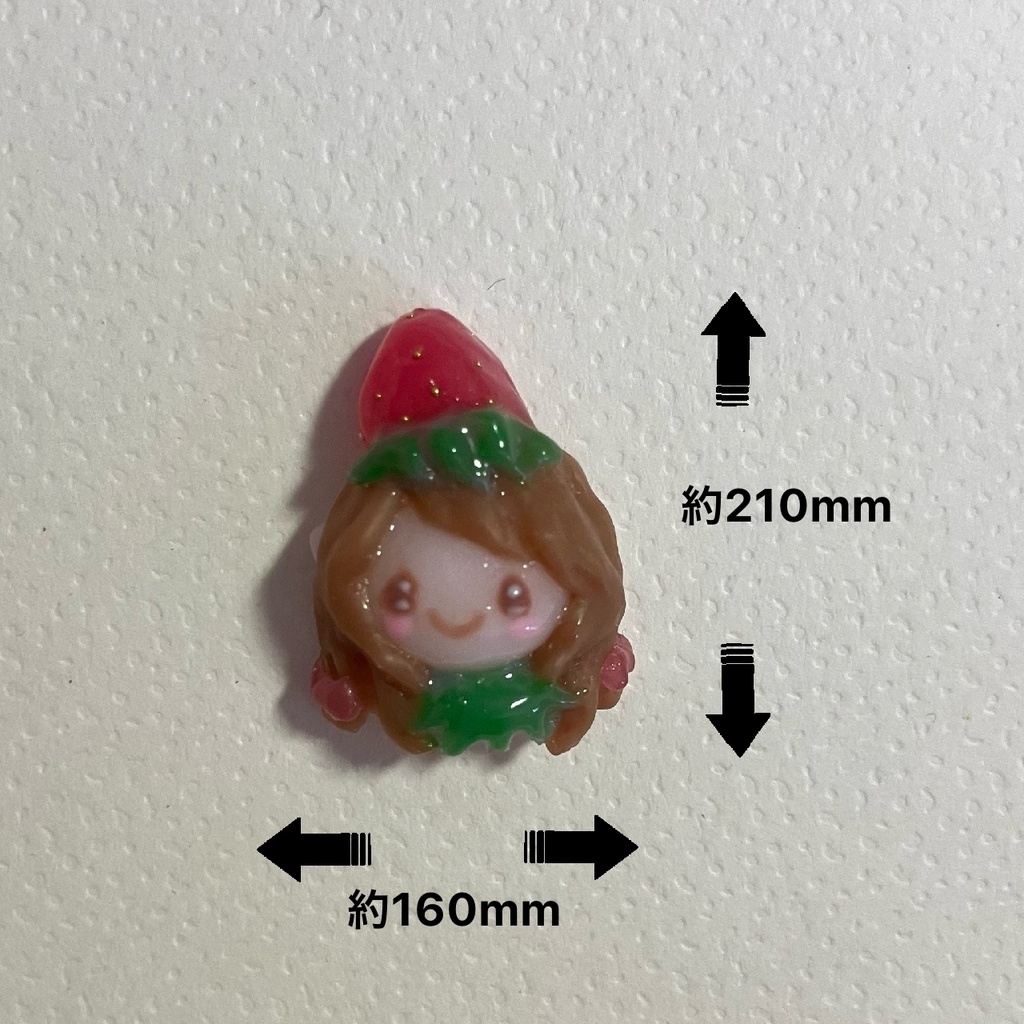 いちごちゃん&いちごうさぎちゃんの3Dネイルパーツセット(おまけパーツ付き)(՞>⩊<՞)