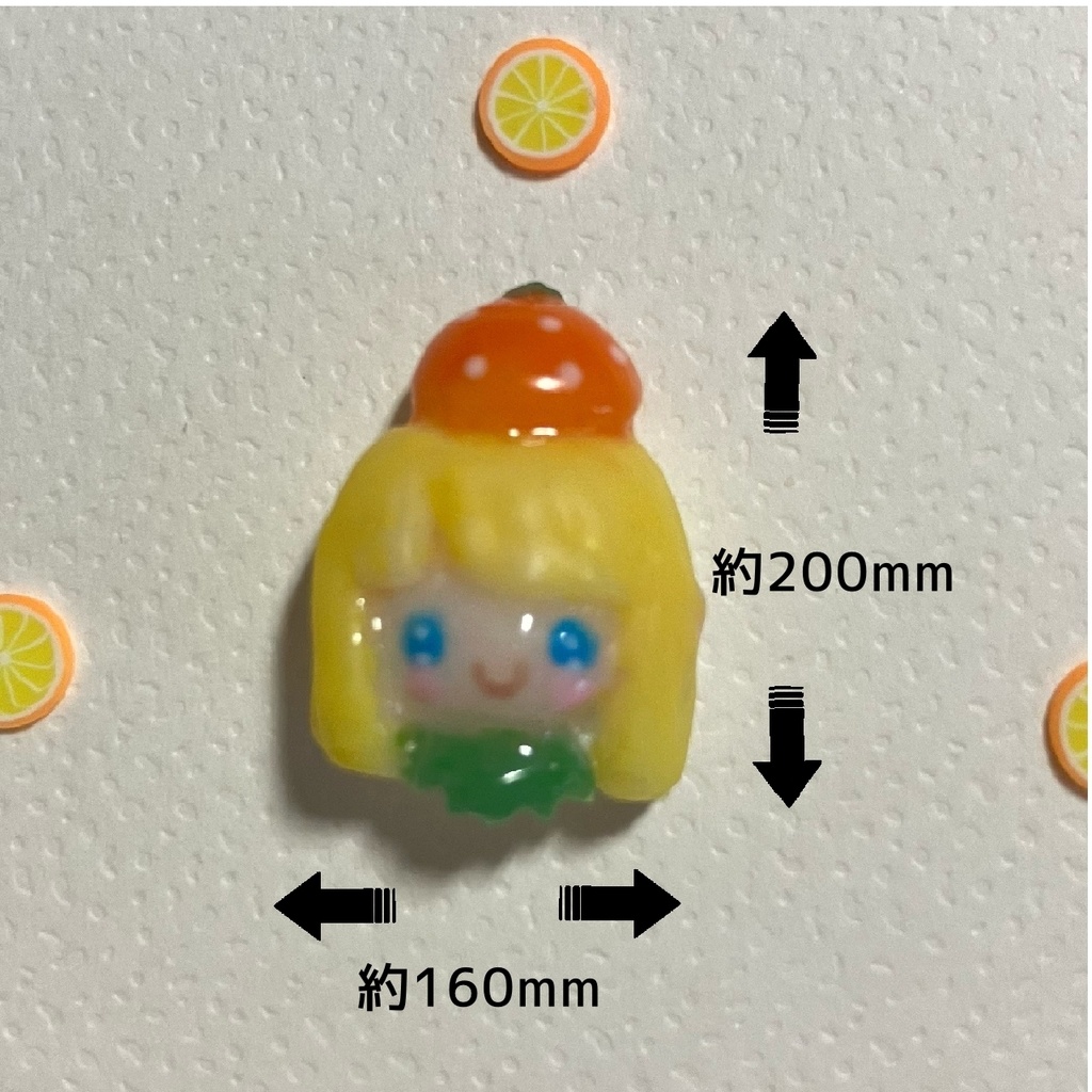 みかんちゃん&みかんハムハムの3Dネイルパーツセット(おまけパーツ付き)(՞· ̫ ·՞)