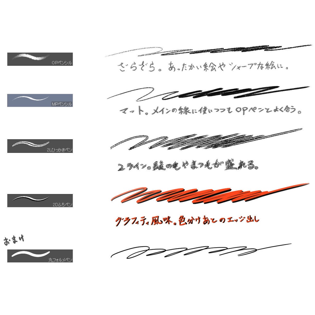 線画&線だしペンセット5種