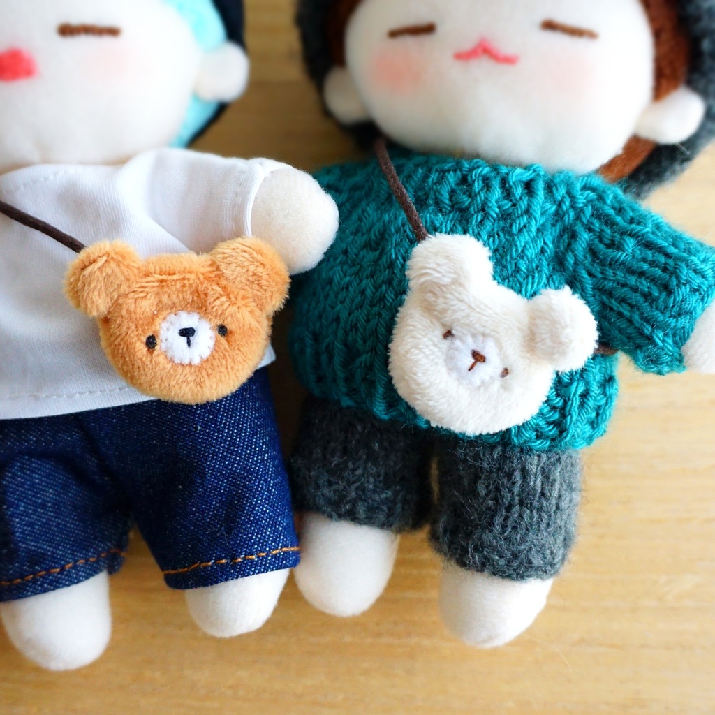 ドール・ぬいぐるみ用*クマさんポシェット