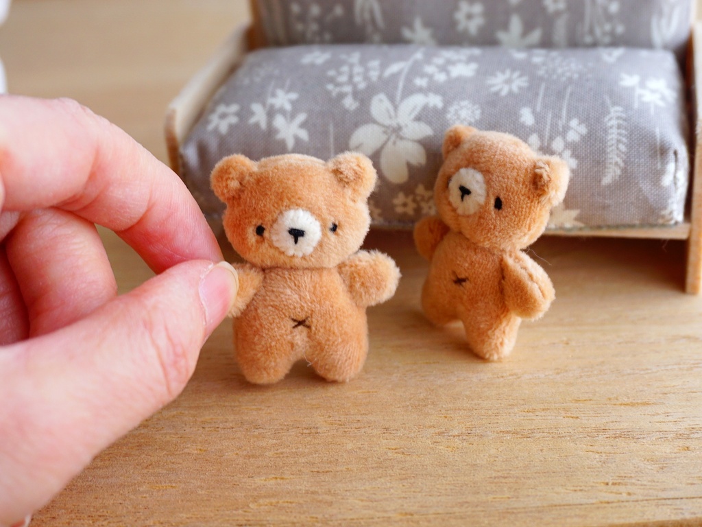 ちびクマさん(ドール・ぬいぐるみ用クマのぬいぐるみ)