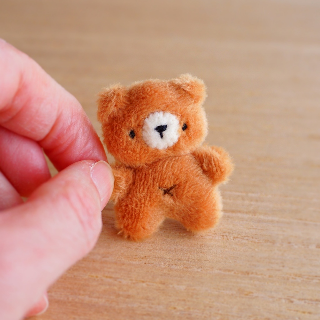 ちびクマさん(ドール・ぬいぐるみ用クマのぬいぐるみ)
