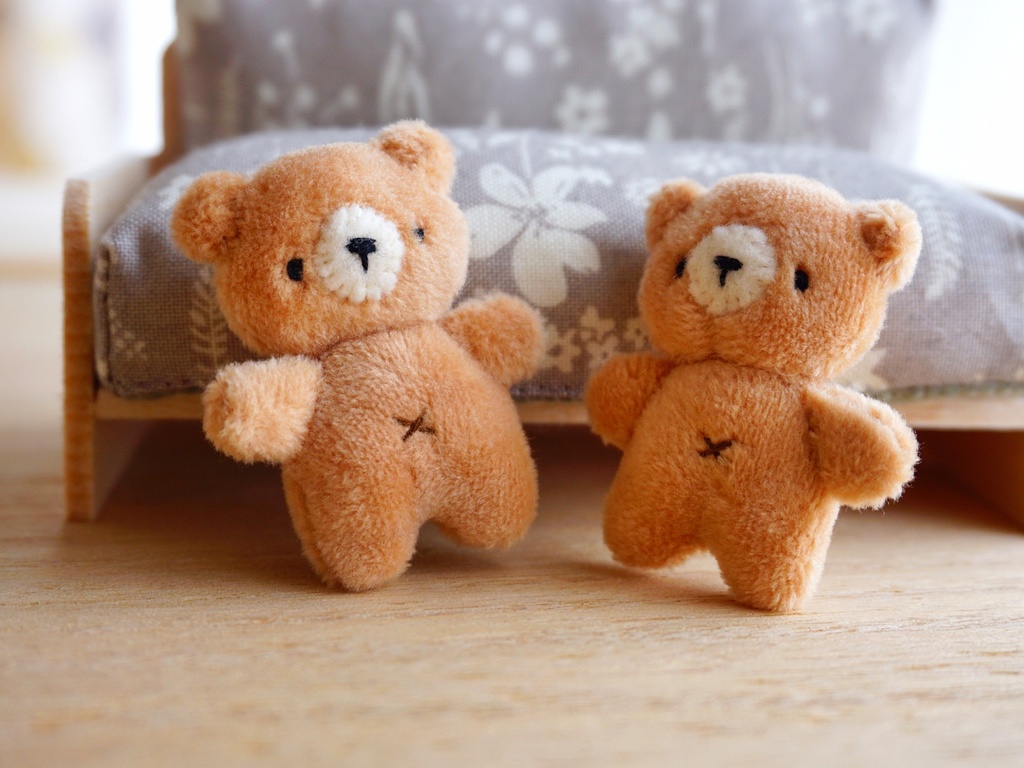 ちびクマさん(ドール・ぬいぐるみ用クマのぬいぐるみ)