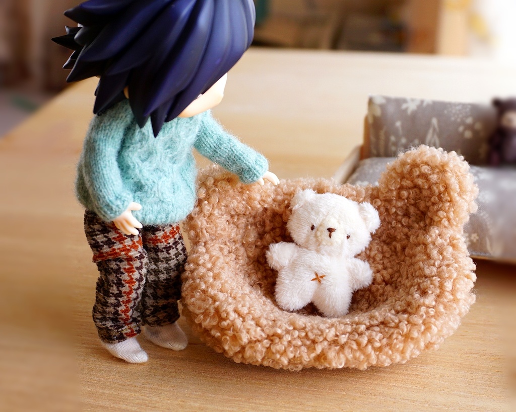 ドール・ぬいぐるみ用*クマさん型ソファー