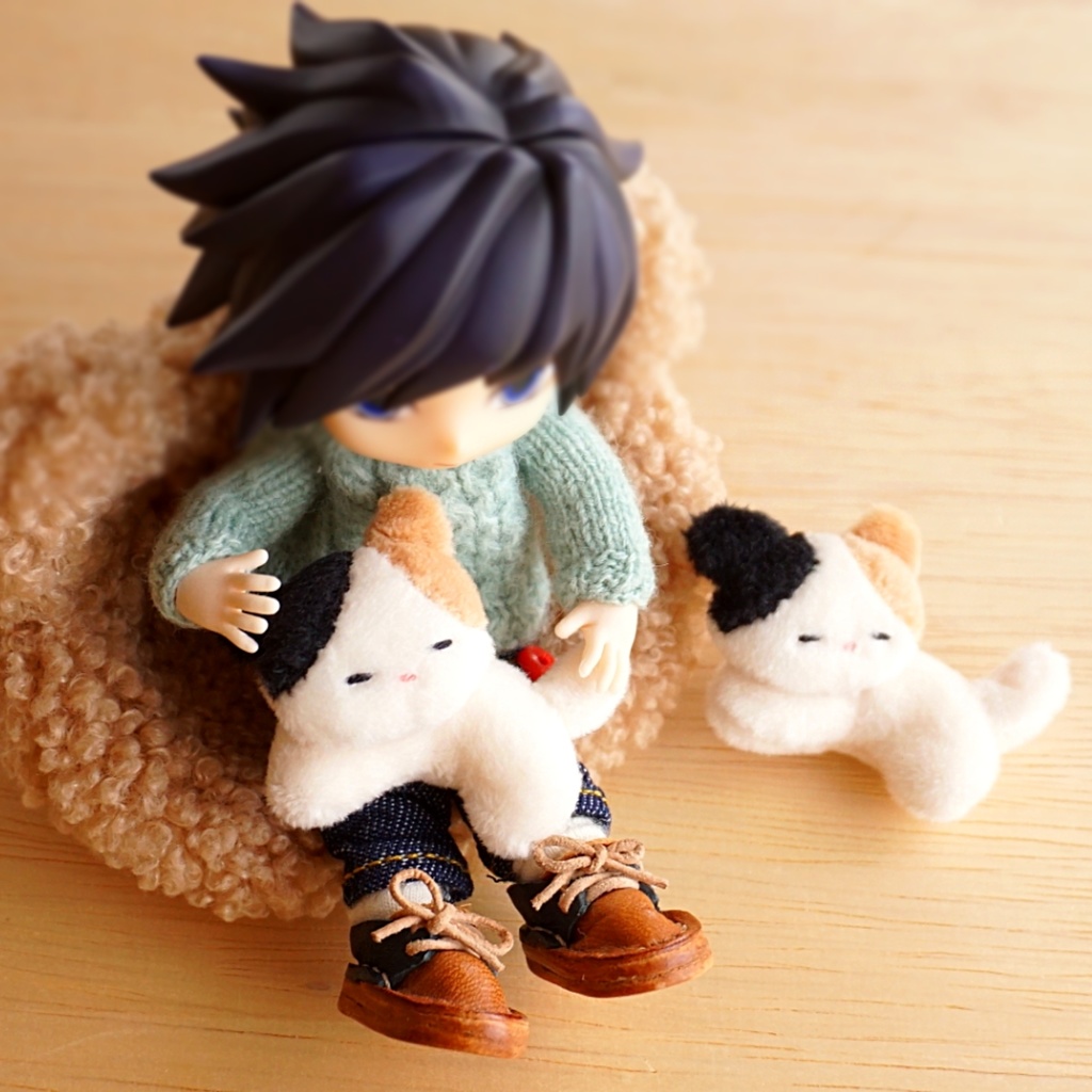 ちびネコさん(ミケ)*ドール用ぬいぐるみ