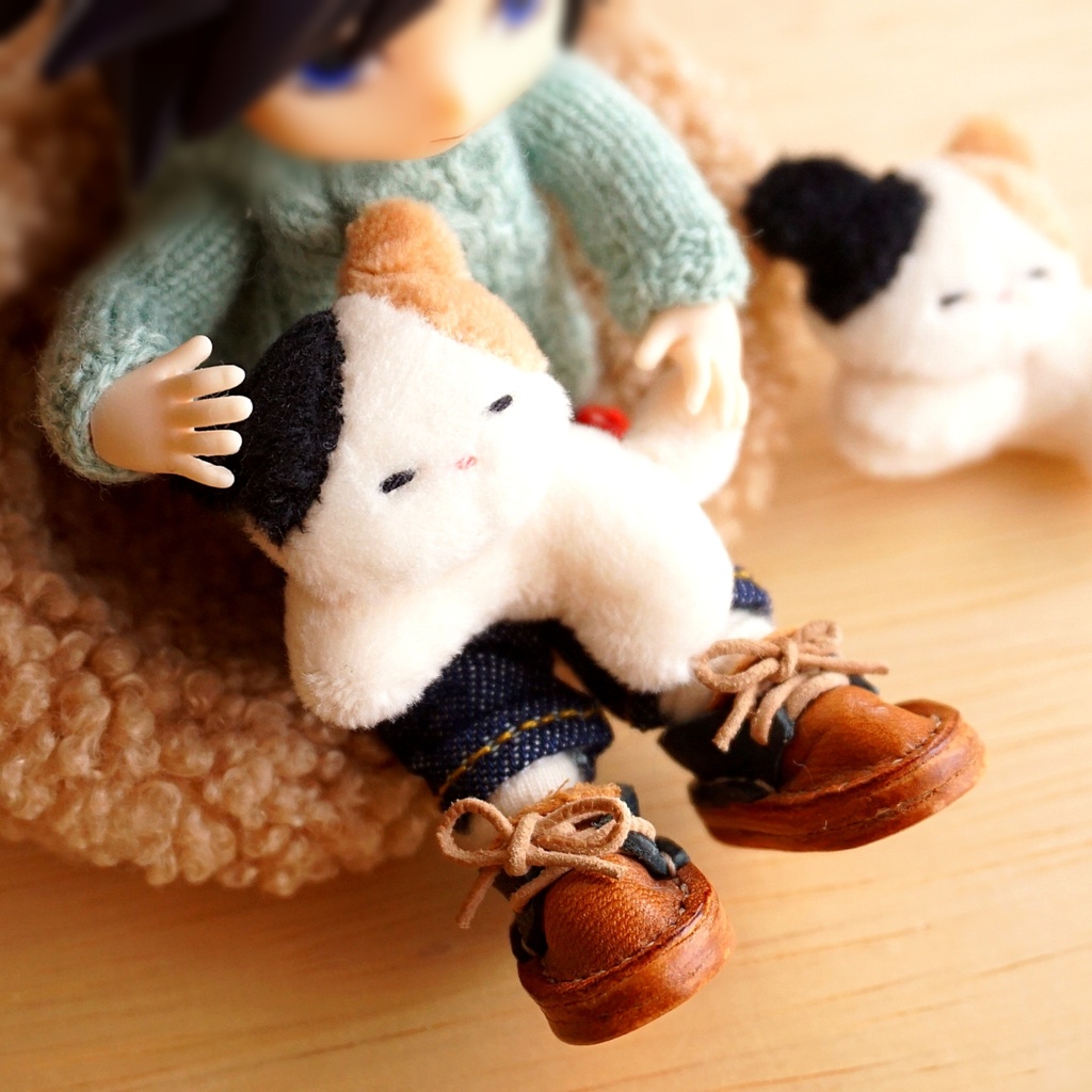 ちびネコさん(ミケ)*ドール用ぬいぐるみ