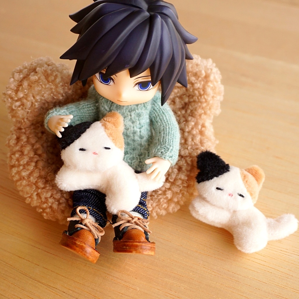 ちびネコさん(ミケ)*ドール用ぬいぐるみ