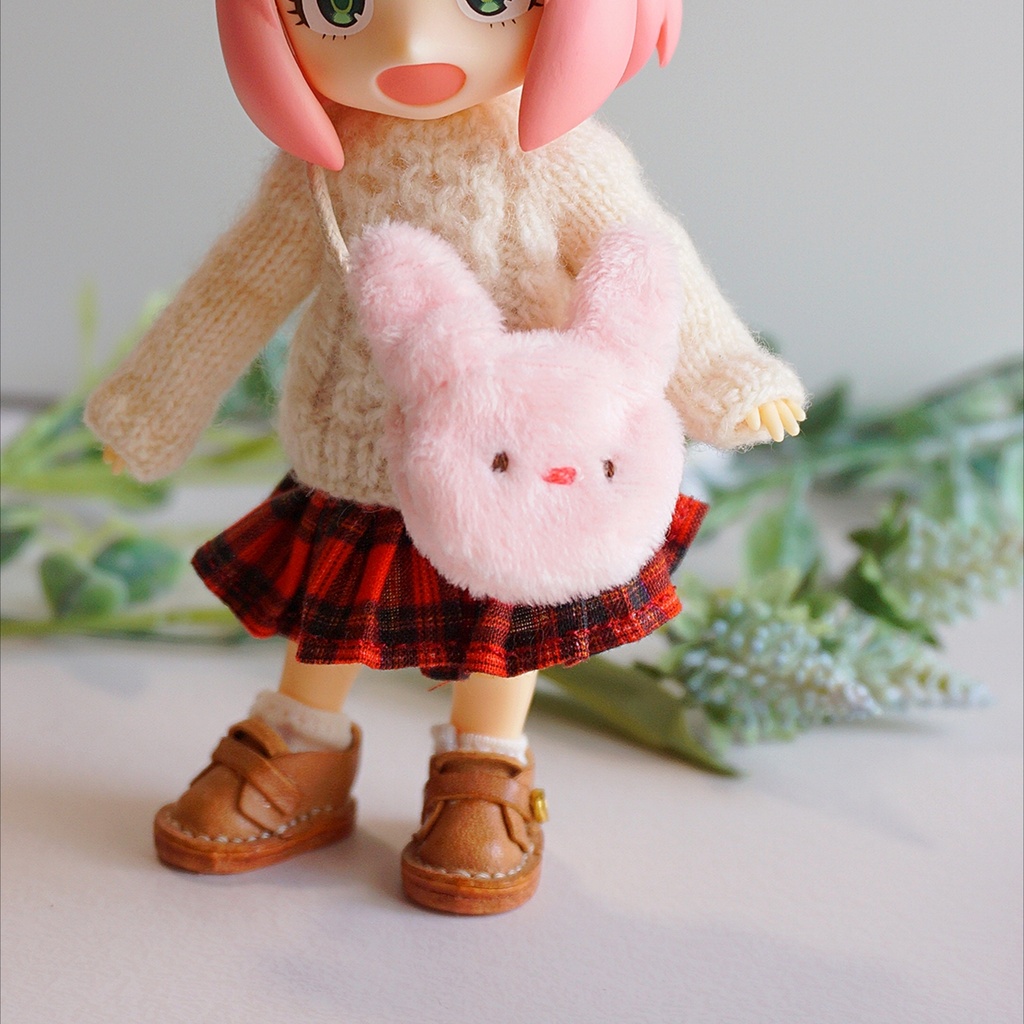 ドール用・ぬいぐるみ用*うさぎさんポシェット