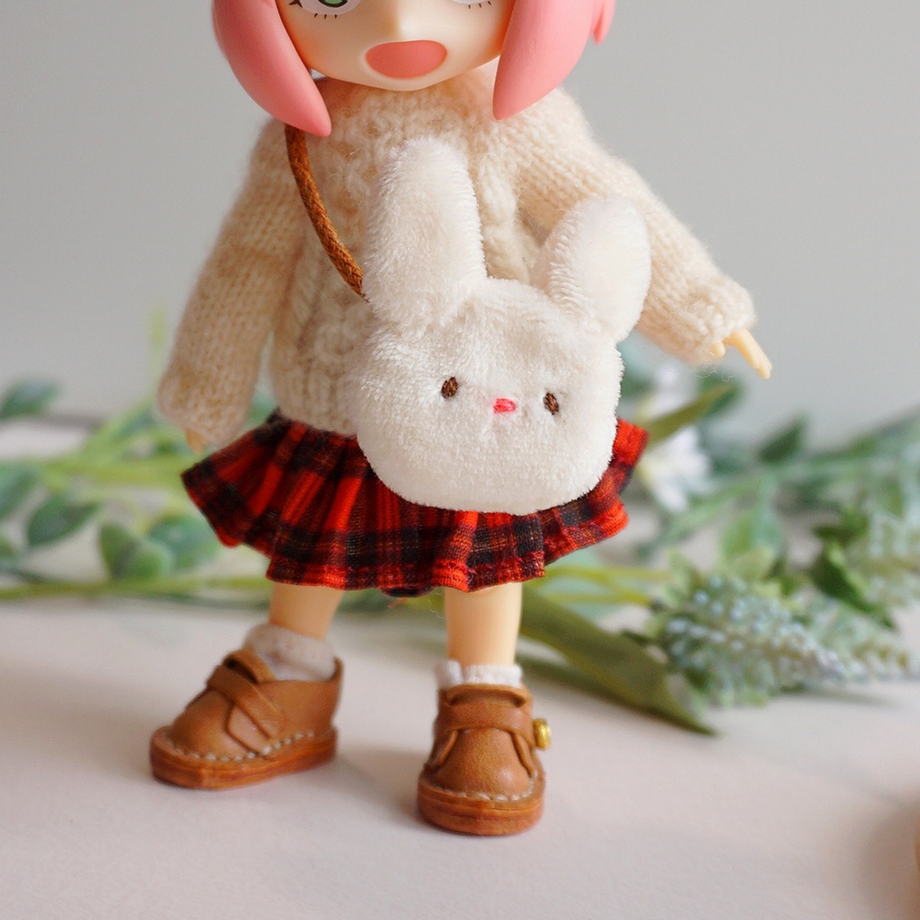 ドール用・ぬいぐるみ用*うさぎさんポシェット
