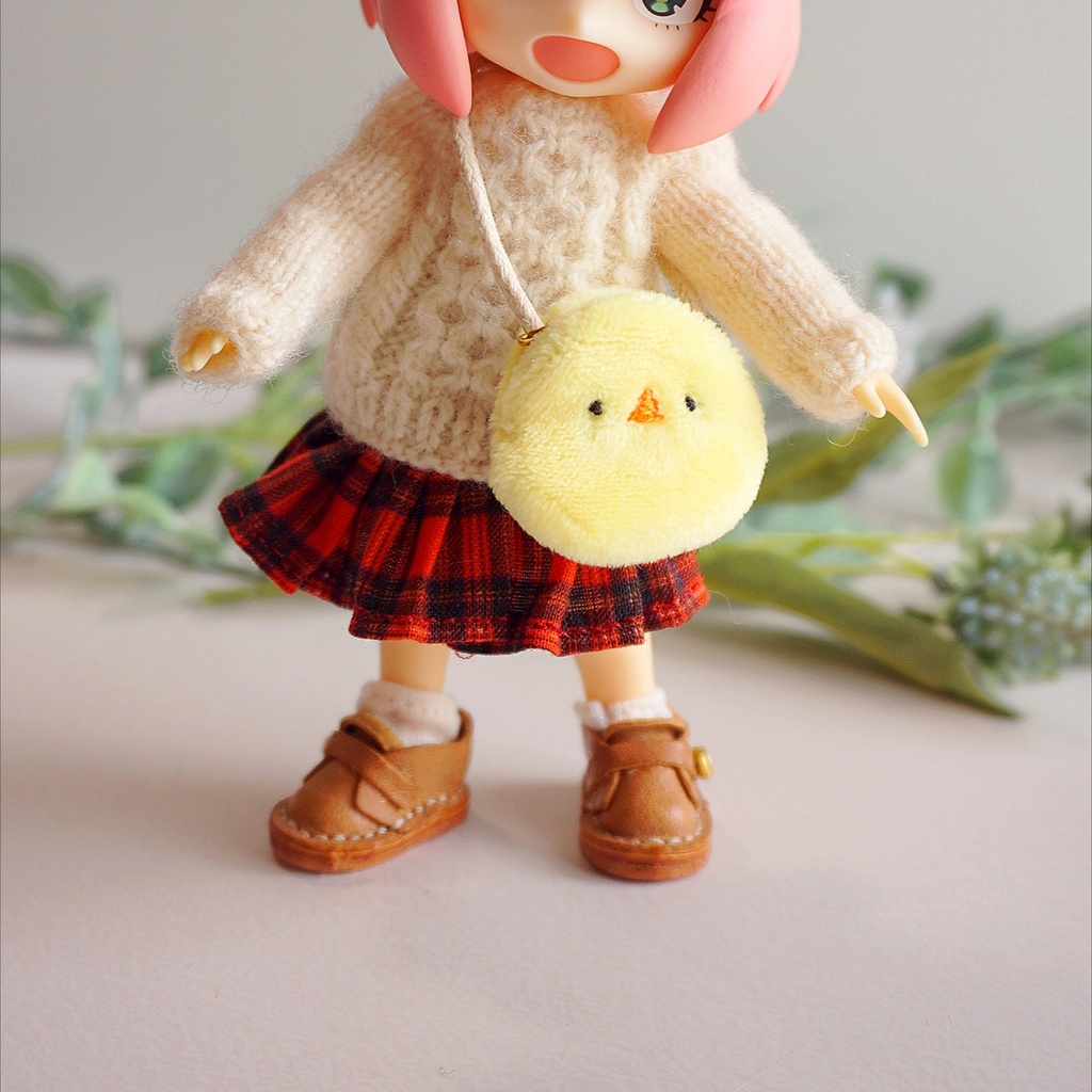 ドール用・ぬいぐるみ用*ヒヨコ&文鳥ポシェット