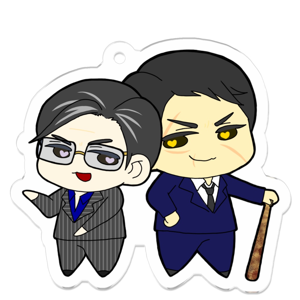 デフォルメ 💐&🦁♡ アクリルキーホルダー