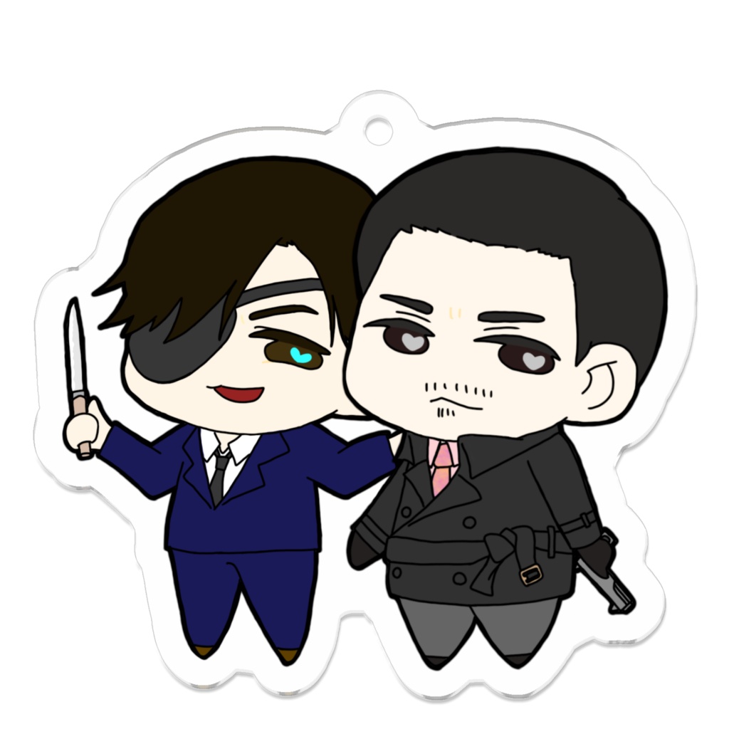 デフォルメ 西3&⚙️♡ アクリルキーホルダー