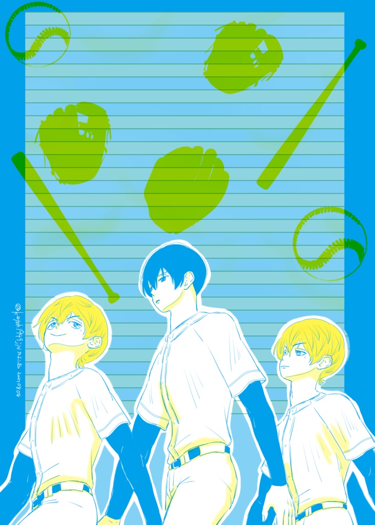 忘却バッテリー2色刷便箋3