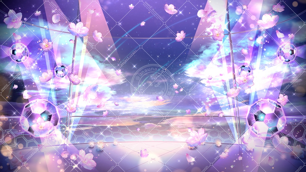 歌用_動く背景3種+マイク+コメント枠+動くペンライト+動くマイク