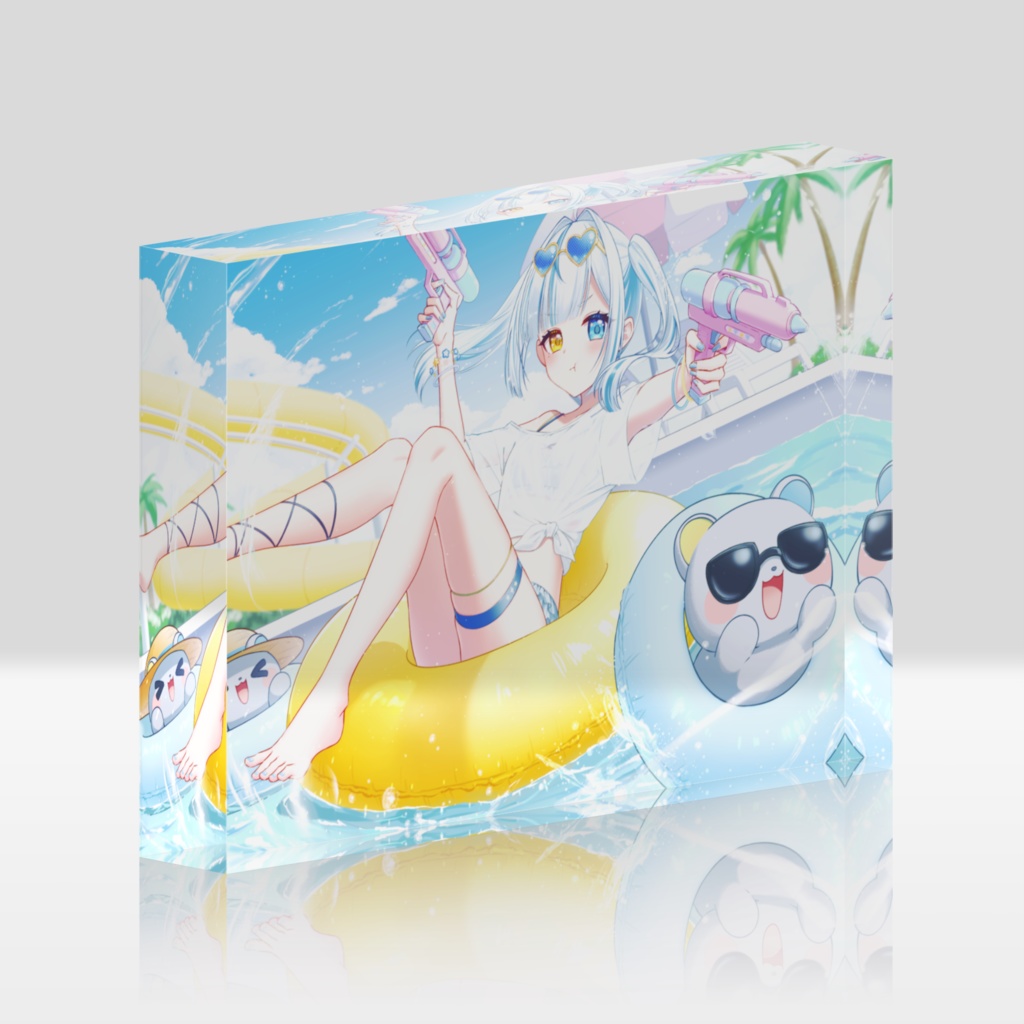 水着めんまちゃんアクリルブロック