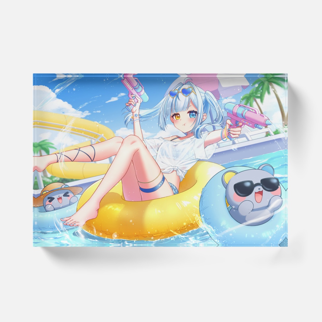 水着めんまちゃんアクリルブロック