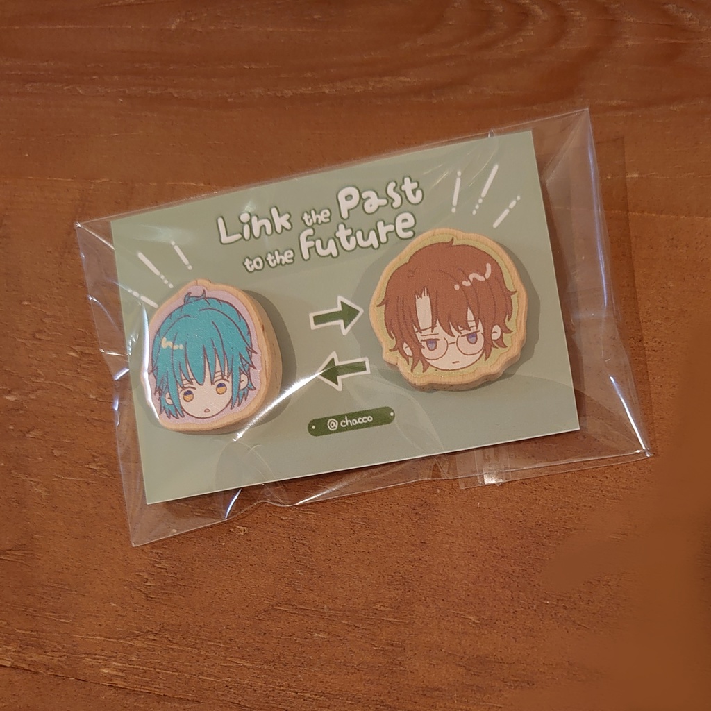 選べる!関係性ウッドピンバッジ2個セット