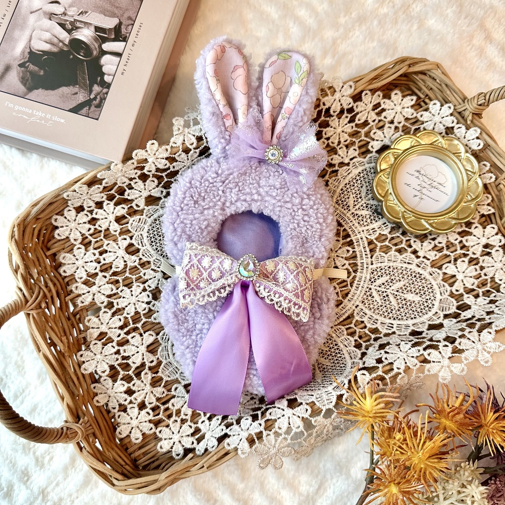 [8]10cmぬい服　うさぎ着ぐるみ🐰パープル