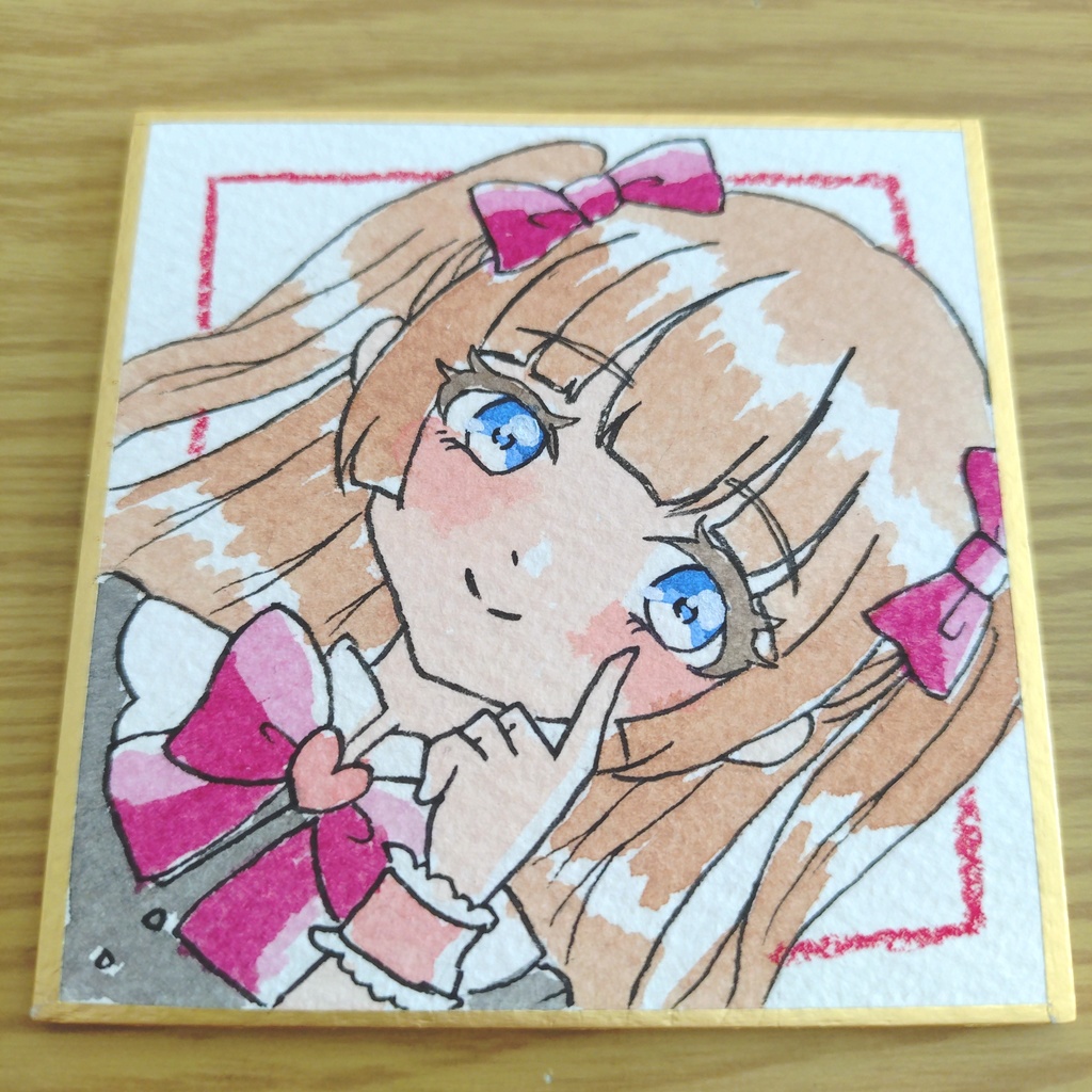 【豆色紙】ハーフツインの女の子