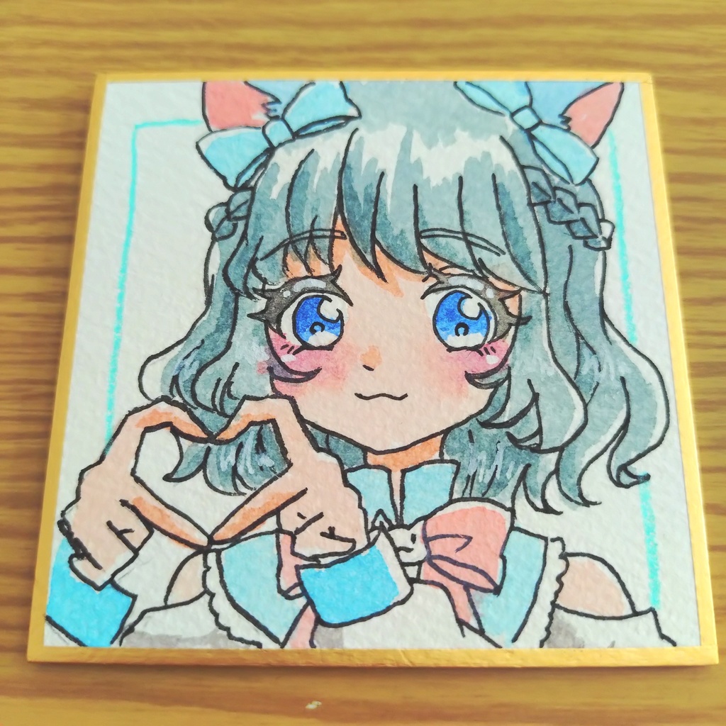 【豆色紙】ネコ耳の女の子