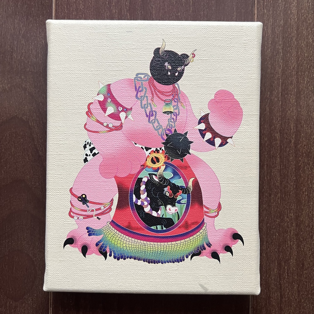 キャンバスアート「牛　カイリキオシダシ」