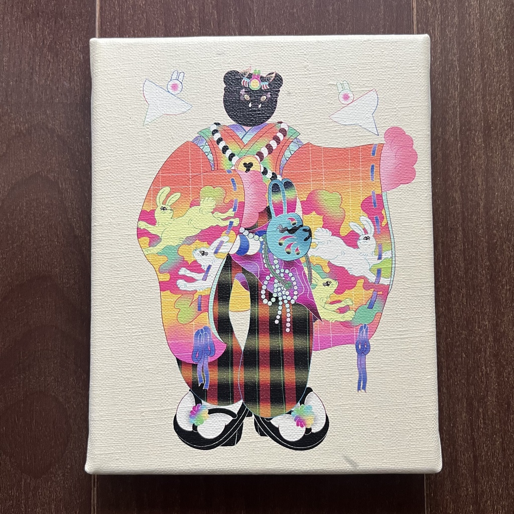 キャンバスアート「卯　ドリームシキガミ」