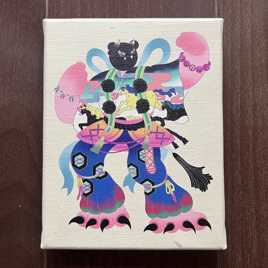 キャンバスアート「午　アミアゲムスビ」