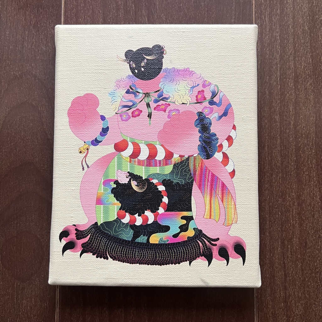 キャンバスアート「未　ヨリキリモフモフ」