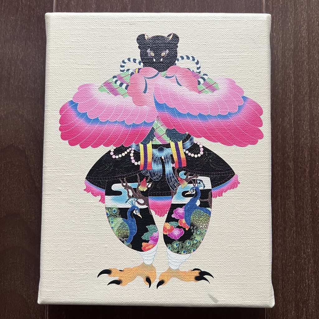 キャンバスアート「酉　ウルワシハバタキ」