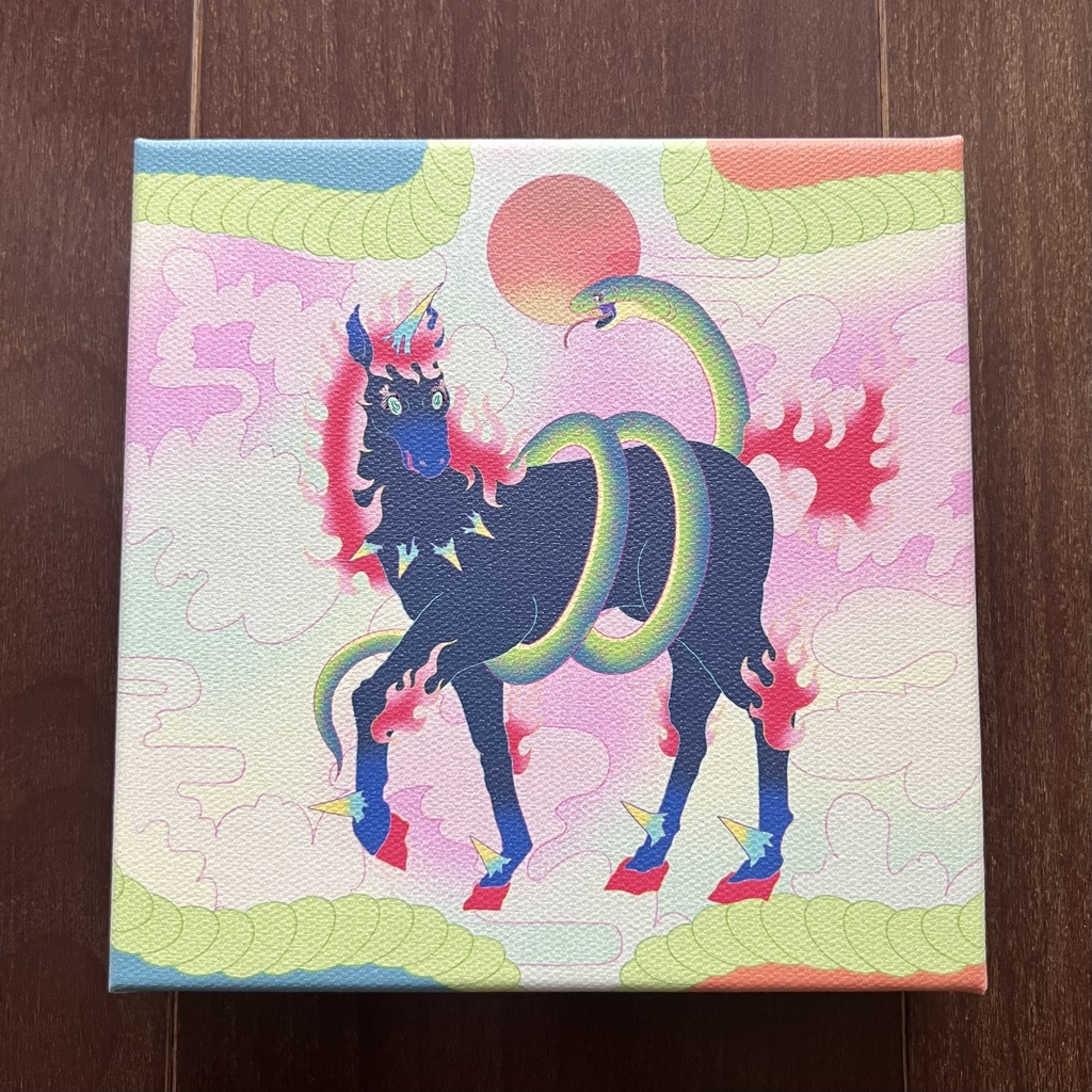 キャンバスアート　ニューイヤーな馬①