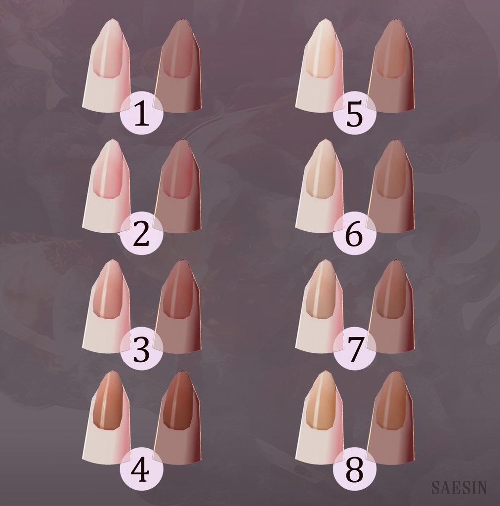 【free】 Natural Nail Textures 【v. Beta】 - Saesin - Booth