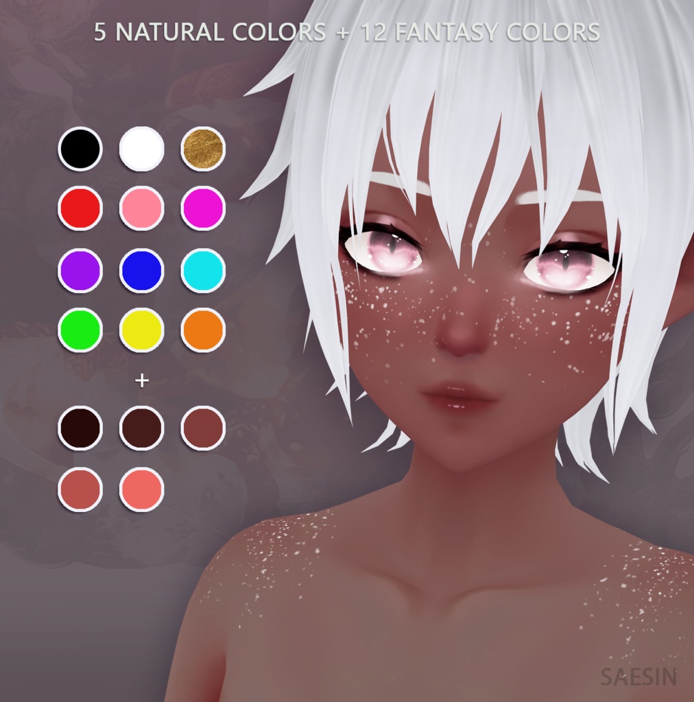 Freckles • Face and Shoulders • 17 Options