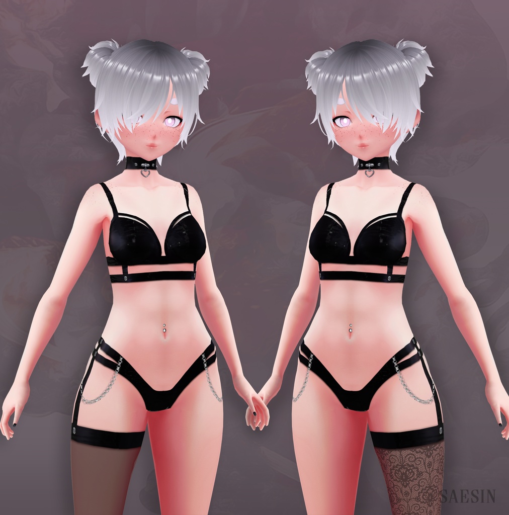 Lingerie Black Latex • 7 Options