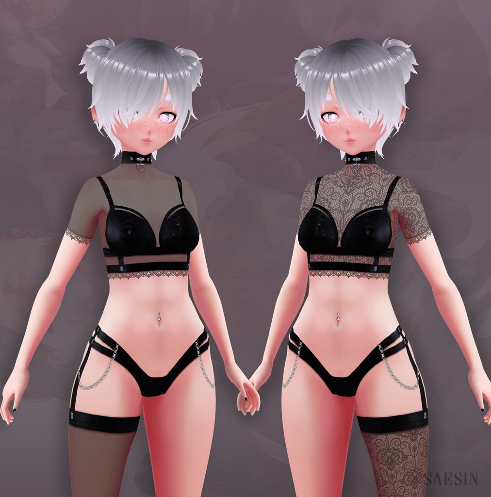 Lingerie Black Latex • 7 Options