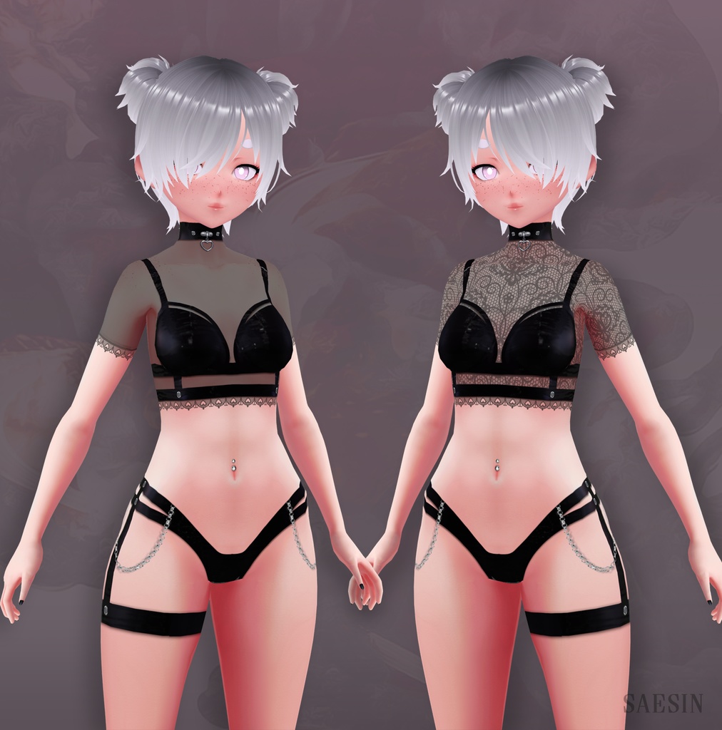 Lingerie Black Latex • 7 Options