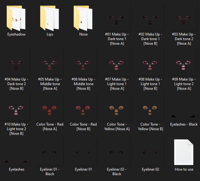 Makeup • Lips + Nose + Eyeshadow