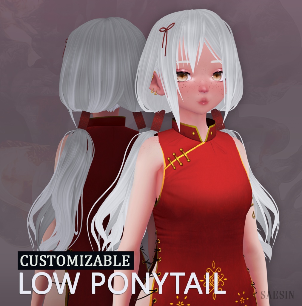 Ponytail Hair • Customizable •  10 Colors
