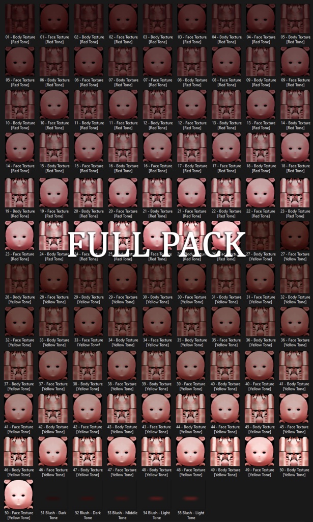 Skin Pack • 50 Skins • Body + Face
