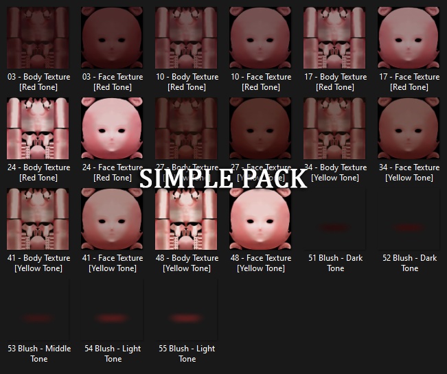 Skin Pack • 50 Skins • Body + Face