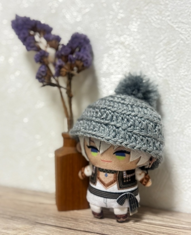 ミニぬい用ポンポンニット帽子