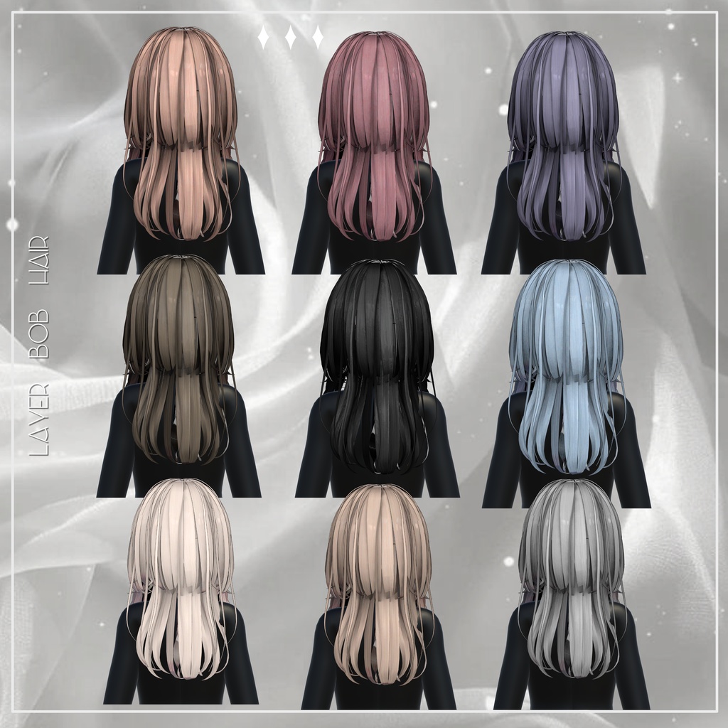 ♥【 𝐘𝐔𝐘𝐔 】𝐋𝐚𝐲𝐞𝐫 𝐁𝐨𝐛 𝐡𝐚𝐢𝐫 𝟎𝟏