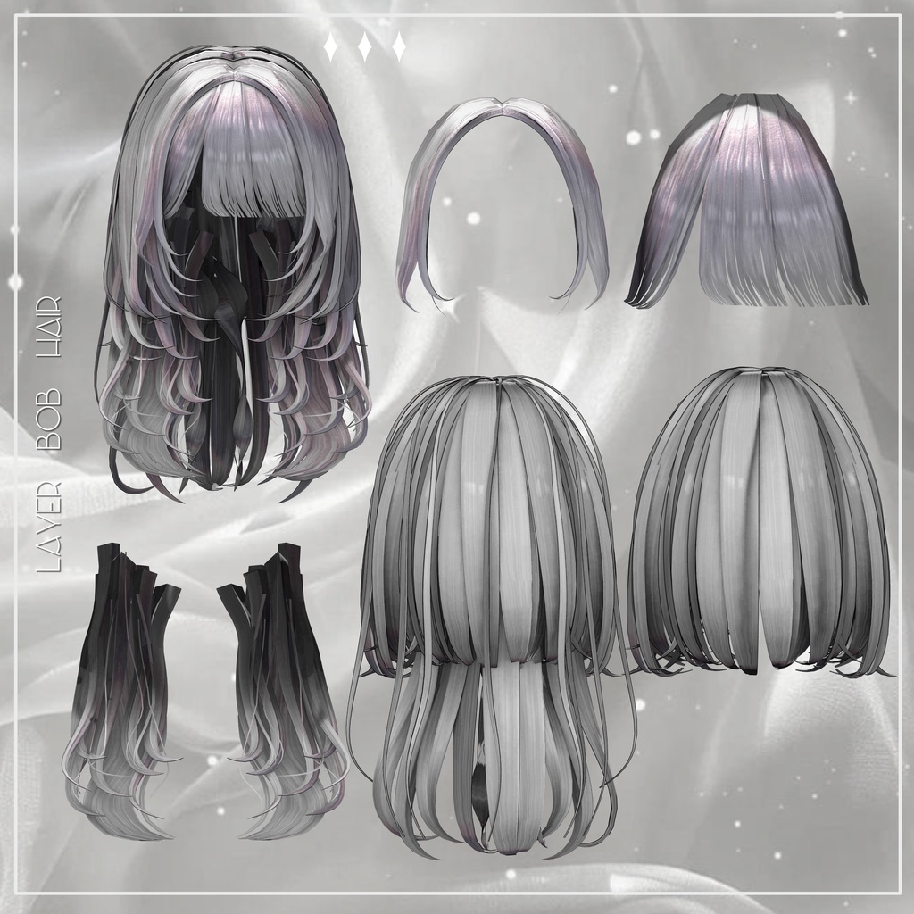 ♥【 𝐘𝐔𝐘𝐔 】𝐋𝐚𝐲𝐞𝐫 𝐁𝐨𝐛 𝐡𝐚𝐢𝐫 𝟎𝟏